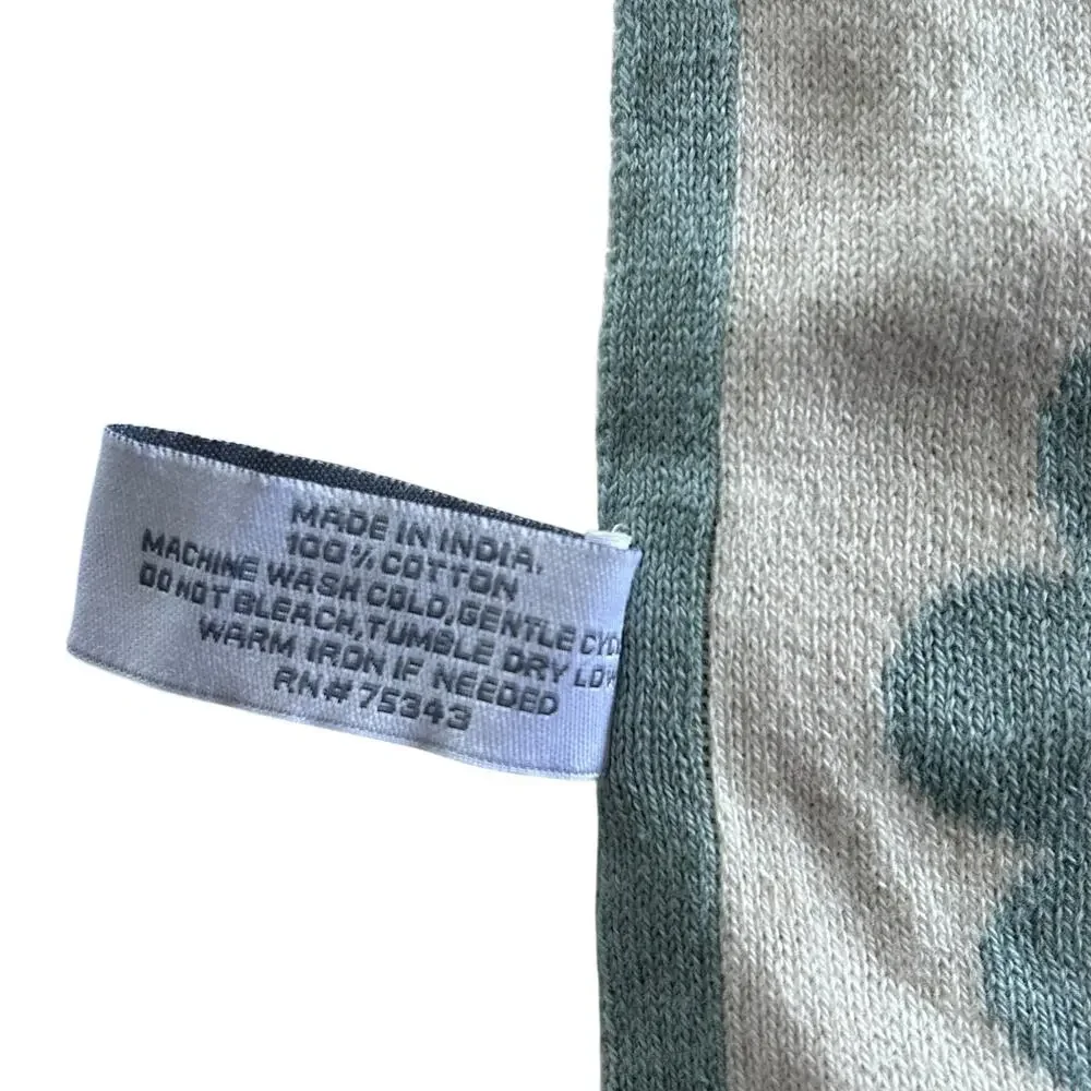 The Farmhouse by Rachel Ashwell Floral Kitchen Towel Sage Green Daisy 100%Cotton